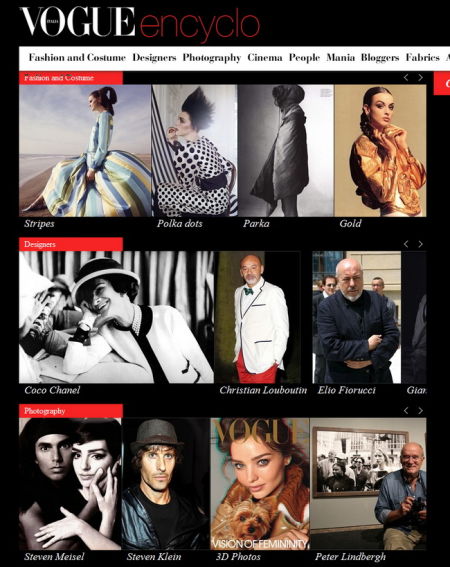 意大利版《Vogue》网站新推出的在线数据库“Vogue Encyclo”