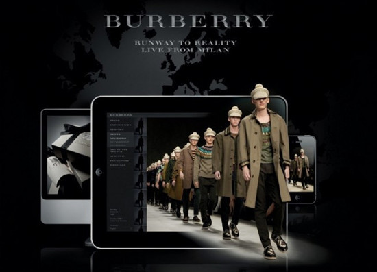 全球观众可通过burberry.com网站的视频、图像和音乐即时观看到时装周现场实况