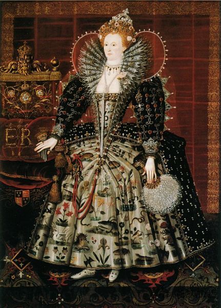 裙撑撑起的伊丽莎白一世宫廷礼服