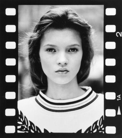 Kate Moss at her first sitting in 1988. Photo: David Ross