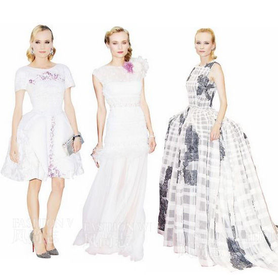 Diane Kruger-Nina Ricci/CHANEL/Christian Dior Haute Couture