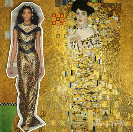 L'Wren Scott 与分离派绘画大师 Klimt作品
